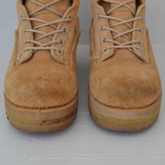 Vibram Gortex Beige Military US Army Flight Combat Boots Men's 4.5 R 03-D-0320 - Picture 3 of 9
